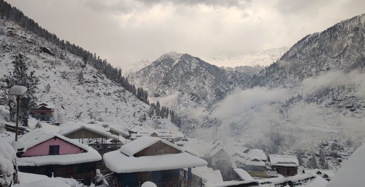 My First Snowfall From the Himalayan Shilha Village